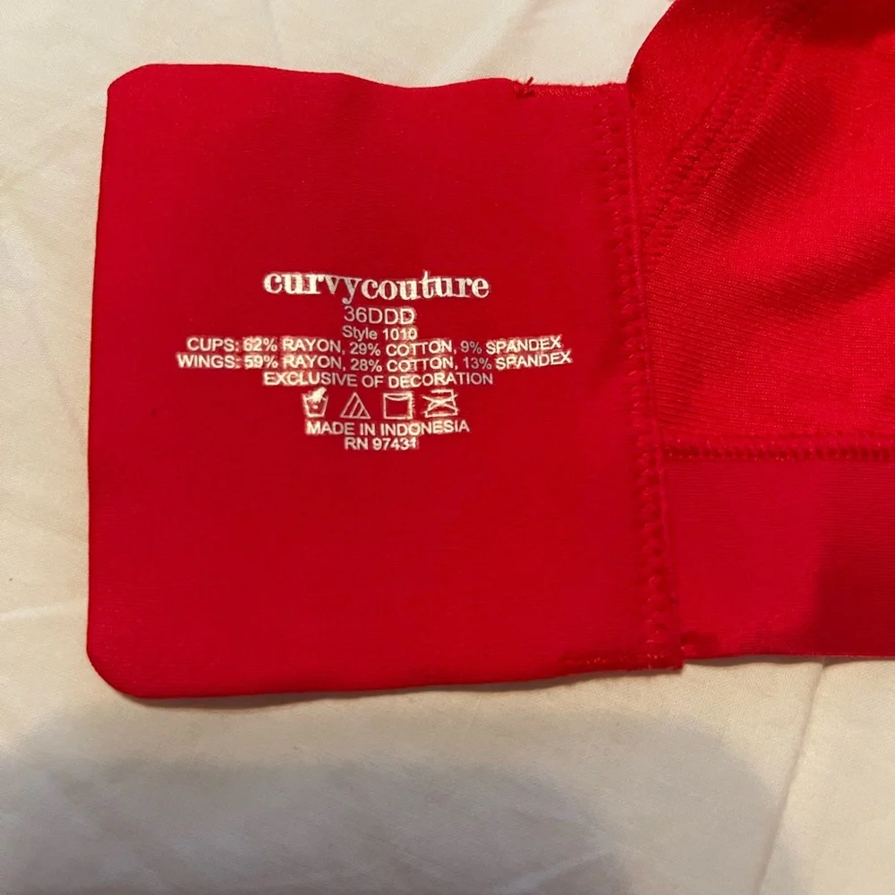 Red Full-Coverage Support Bra - Picture 3 of 3